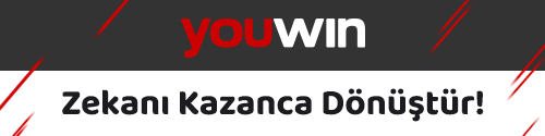 Zekanı kazanca dönüştür mesajı ile kırmızı çizgili Youwin tanıtım afişi