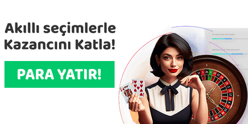 Canlı Casino Siteleri atmosferini yansıtan kadın, kart ve rulet temalı afiş